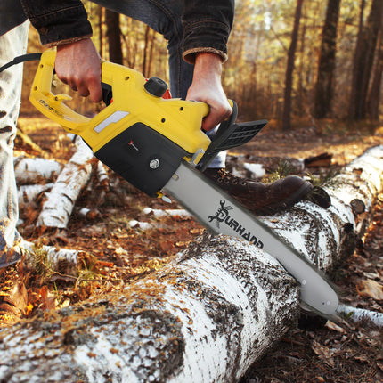 2000W Powerful Electric Chainsaw, 16" Aluminium Blade Portable Corded Chain Saw,