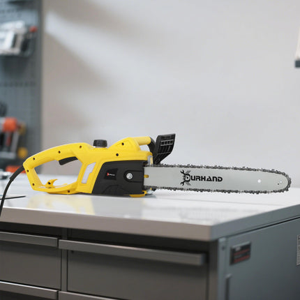 2000W Powerful Electric Chainsaw, 16" Aluminium Blade Portable Corded Chain Saw,