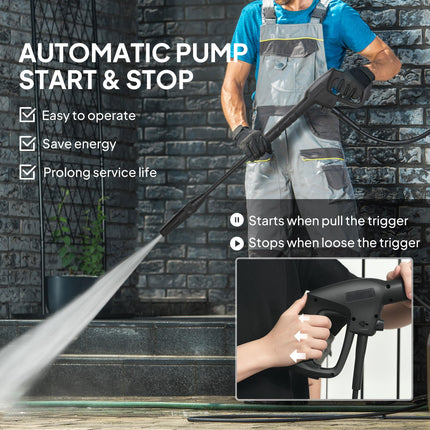 1600W 130-Bar Pressure Washer - Green