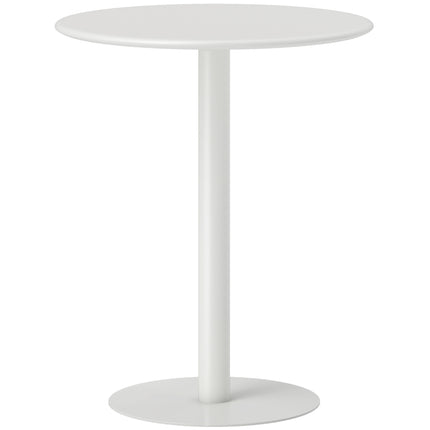 Dining Table, Round Kitchen Table with Steel Base for Living Room, Dining Room, 60 x 60 x 72cm, White