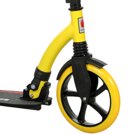 Foldable Kick Scooter with Double Shock Absorption and Big Wheels, Height Adjust