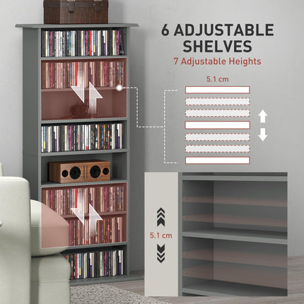 HOMCOM 360 CD Storage Unit - Grey