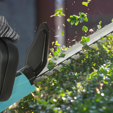 20" Cordless Hedge Trimmer, 18V Electric Hedge Cutter with 51cm Dual Action Blade, 2 x 4000mAh Batteries and Brushless Motor for Garden Branches, Shrubs, Twigs, Blue