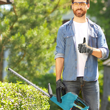 20" Cordless Hedge Trimmer, 18V Electric Hedge Cutter with 51cm Dual Action Blade, 2 x 4000mAh Batteries and Brushless Motor for Garden Branches, Shrubs, Twigs, Blue
