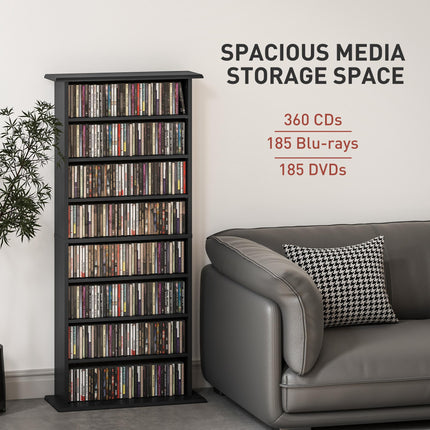 HOMCOM 360 CD Storage Unit - Black
