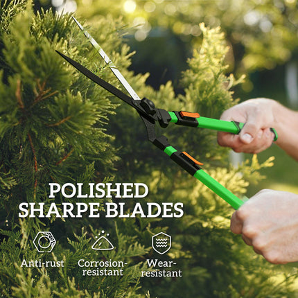 2 Pcs Garden Shears Set, Tree Lopper, Hedge Shears with Telescopic Extendable Ha