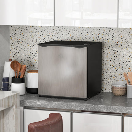 35L Mini Freezer with Adjustable -24℃ to -14℃ Temperature Control - Silver Tone