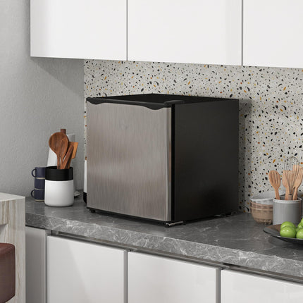 35L Mini Freezer with Adjustable -24℃ to -14℃ Temperature Control - Silver Tone