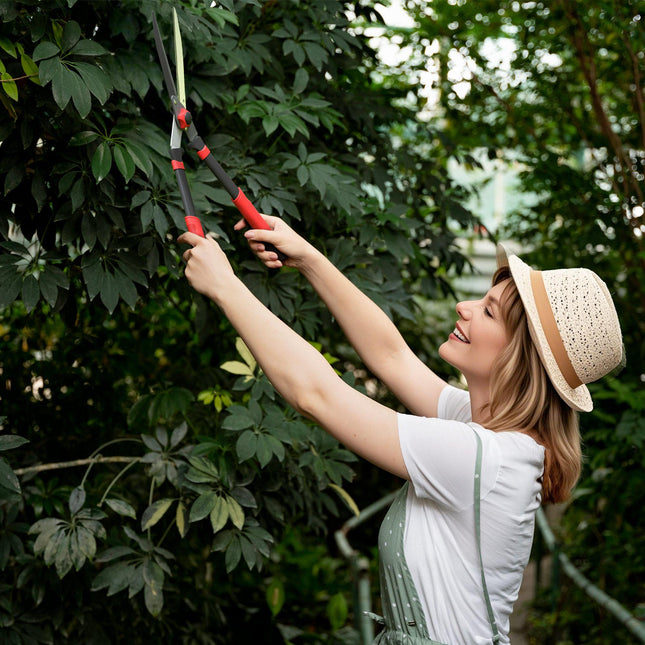 Garden Shears, 63.5 cm Heavy Duty Hedge Shears with Razor-Sharp Blades, Comfort