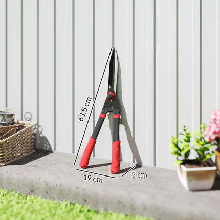 Garden Shears, 63.5 cm Heavy Duty Hedge Shears with Razor-Sharp Blades, Comfort