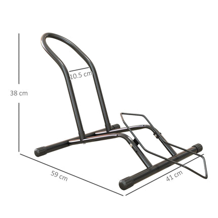 Set of 2 Portable Steel Bike Floor Stands for 16-29 Inch Bikes - Black
