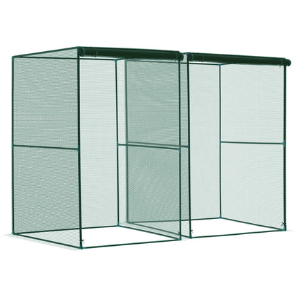Set of 2 Fruit Cage Bird Netting, Vegetable Plant Protection Tent with Zipped Do