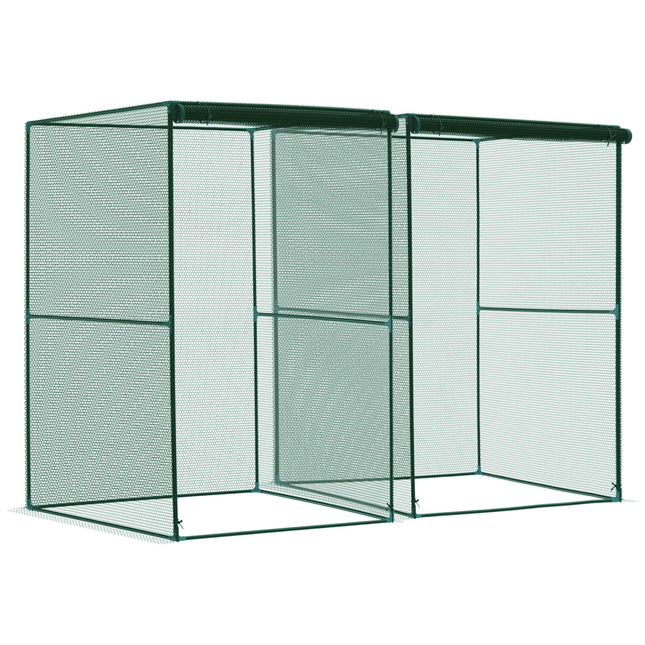 Set of 2 Fruit Cage Bird Netting, Vegetable Plant Protection Tent with Zipped Do