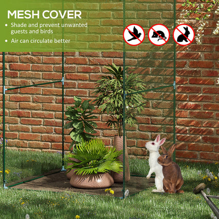 Set of 2 Fruit Cage Bird Netting, Vegetable Plant Protection Tent with Zipped Do