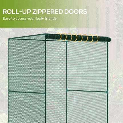 Set of 2 Fruit Cage Bird Netting, Vegetable Plant Protection Tent with Zipped Do