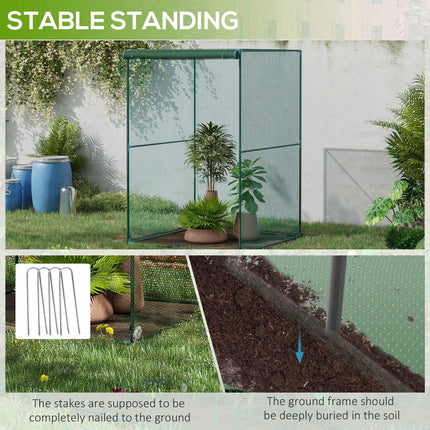 Set of 2 Fruit Cage Bird Netting, Vegetable Plant Protection Tent with Zipped Do