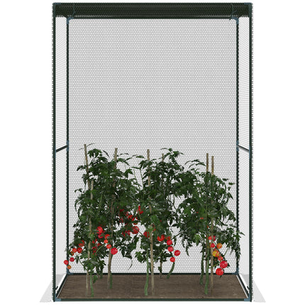 Set of 2 Fruit Cage Bird Netting, Vegetable Plant Protection Tent with Zipped Do