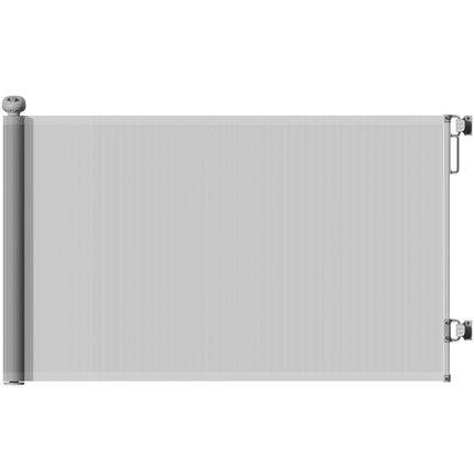 Retractable Stair Gate Extends Up to 140 cm Wide, Dog Gate for Doorways, Stairways, Hallways, Grey