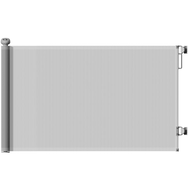 Retractable Stair Gate Extends Up to 140 cm Wide, Dog Gate for Doorways, Stairways, Hallways, Grey