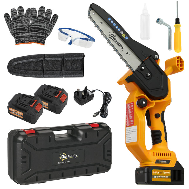 Mini Pruning Saw Cordless, 8 Inch Electric Pruning Saw with 2 x 4000mAh Batterie