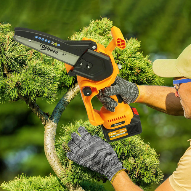 Mini Pruning Saw Cordless, 8 Inch Electric Pruning Saw with 2 x 4000mAh Batterie