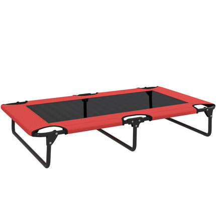 Portable Raised Dog Bed, Elevated Pet Cot with Breathable Mesh for Indoor Outdoo