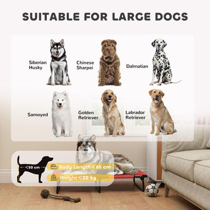 Portable Raised Dog Bed, Elevated Pet Cot with Breathable Mesh for Indoor Outdoo