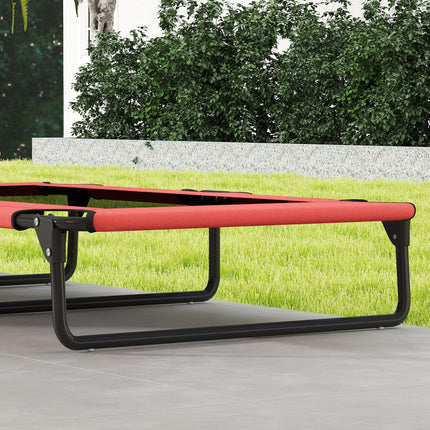 Portable Raised Dog Bed, Elevated Pet Cot with Breathable Mesh for Indoor Outdoo