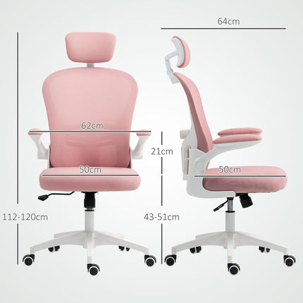 Multi-Adjustable Office Chair, with Lumbar Support, Headrest and Mesh Back - Pin