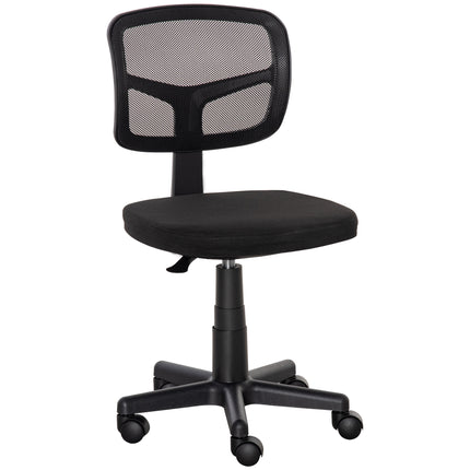 Small Office Chair without Arms, Ergonomic Swivel Mesh Desk Chair with Curved Ba