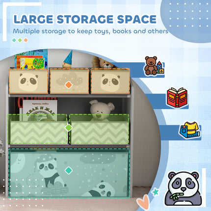 Kids Table and Chairs, Kids Storage Unit and Kids Easel Set, Cute Animal Design