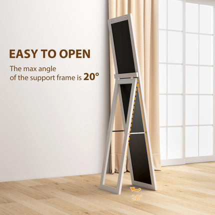 37 x 157 cm Full Length Mirror - White