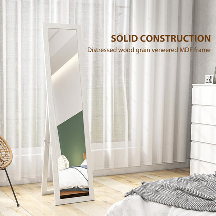 37 x 157 cm Full Length Mirror - White