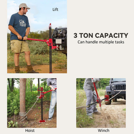 3 Tonne Farm Jack, 33" High Lift Jack for 4x4 Tractors Trucks Agricultural Lifti