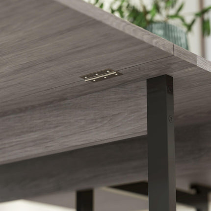 Four-Person Drop Leaf Table - Grey Wood-Effect