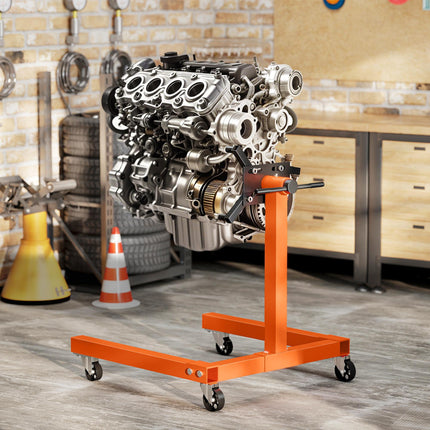 Engine Stand, 570 kg Rotating Engine Stand with 360 Degree Adjustable Head, 4 Mo