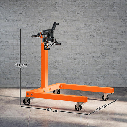 Engine Stand, 570 kg Rotating Engine Stand with 360 Degree Adjustable Head, 4 Mo