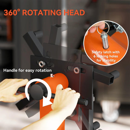Engine Stand, 570 kg Rotating Engine Stand with 360 Degree Adjustable Head, 4 Mo