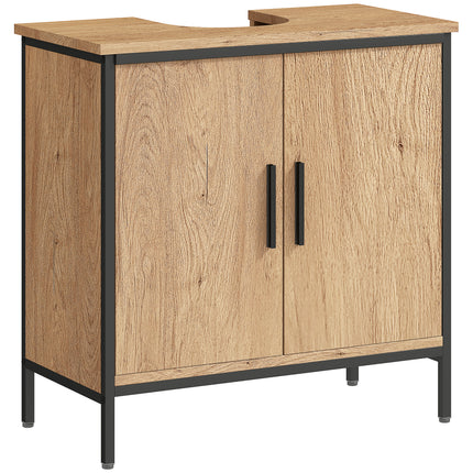 Bathroom Vanity Unit, Under Sink Storage Cabinet with 2 Doors, Adjustable Shelf