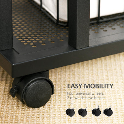 C Shaped Side Table Set of 2 with Wheels, Mobile End Table, Laptop Stand with Wheels Mobile End Table Laptop Stand With Me