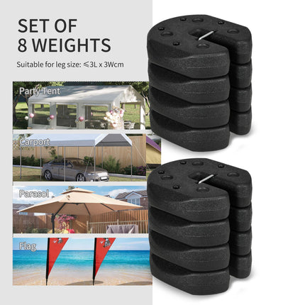 Gazebo Weights Set of 8, 24KG Weights for Gazebo Legs with Reinforce Pins and Ca