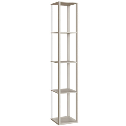 RGB LED Floor Lamp with Shelves, Modern Dimmable Standing Lamp with Remote Contr