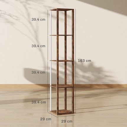 RGB LED Floor Lamp with Shelves, Modern Dimmable Standing Lamp with Remote Contr