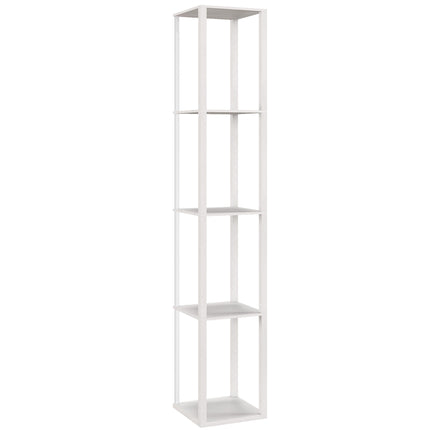 RGB LED Floor Lamp with Shelves, Modern Dimmable Standing Lamp with Remote Control, Adjustable Brightness & Speed for Living Room, Bedroom, Office, White