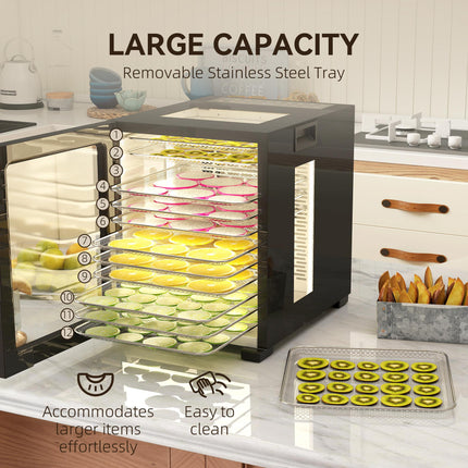 12-Tray 40-70‚ÑÉ Food Dehydrator - Black