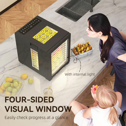 12-Tray 40-70‚ÑÉ Food Dehydrator - Black