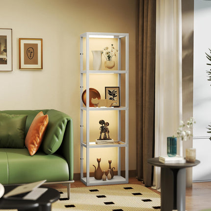 Four-Shelf Floor Lamp - Grey