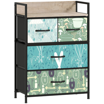 4-Drawer Chest of Drawers - Blue