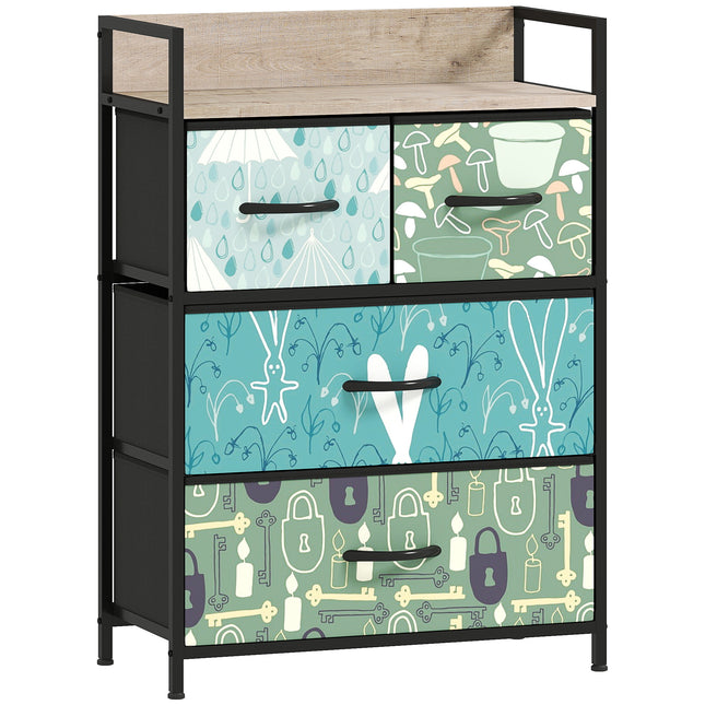 4-Drawer Chest of Drawers - Blue