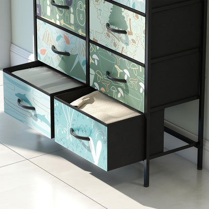 8-Drawer Chest of Drawers - Blue